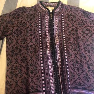 Purple sweater with zipper